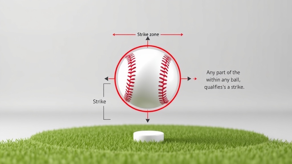 스트라이크존의 경계면과 야구공이 통과하는 위치를 보여주는 단면도